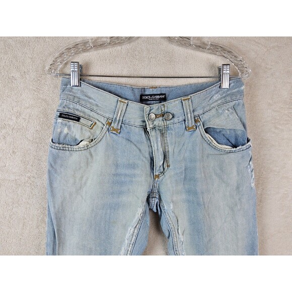 Dolce & Gabbana Distressed Denim Jeans Size 46 (30x33) - Picture 3 of 9